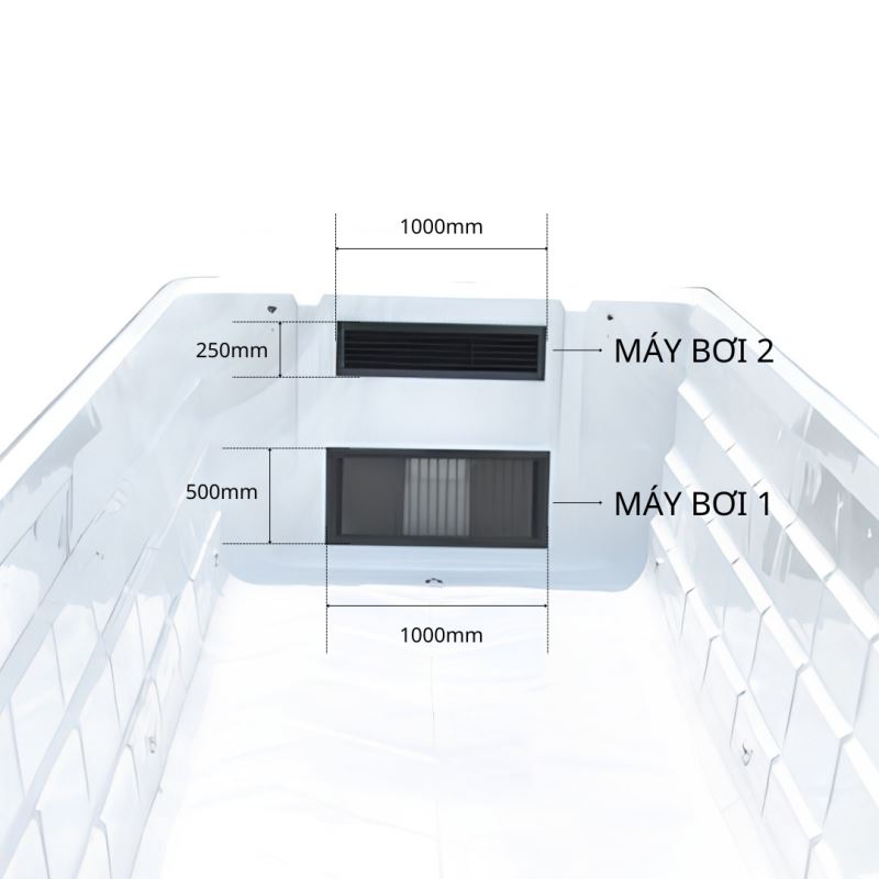 Bể bơi OM-611 với máy bơi công suất 5kW