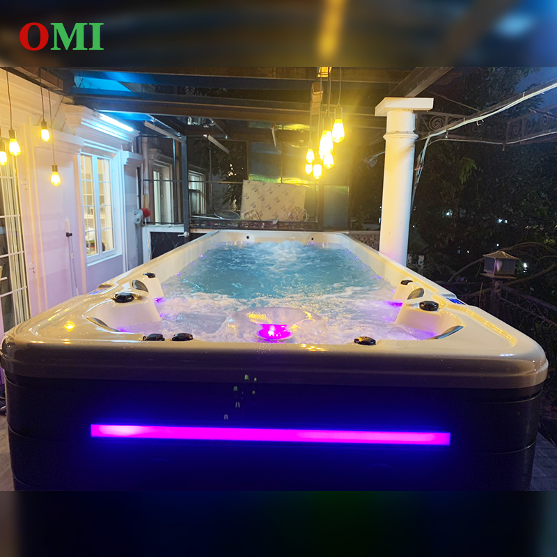 Lắp đặt bể bơi thông minh OMI OM-630B đèn led siêu xinh