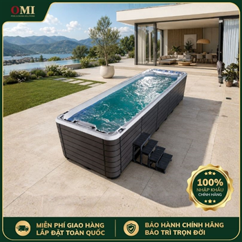 BỂ BƠI JACUZZI OMI OM-638 DÀI 8M 4 GHẾ (2 NẰM 2 NGỒI)