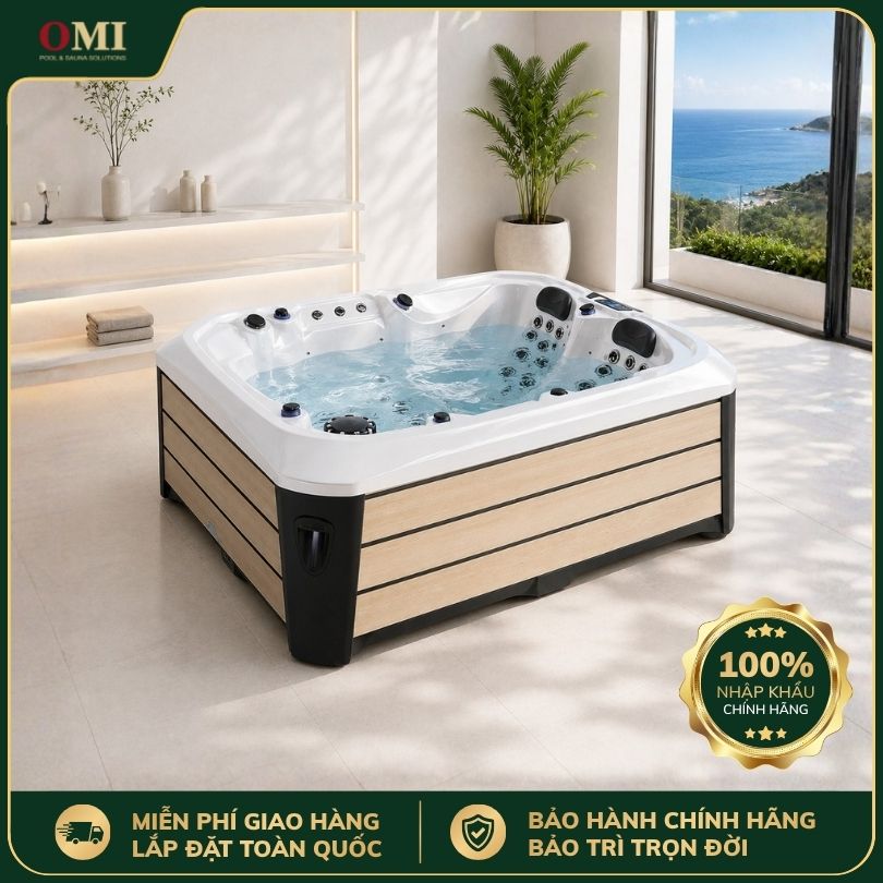 BỂ SỤC JACUZZI OMI OM-213 - 3 GHẾ SỤC XÔNG HƠI