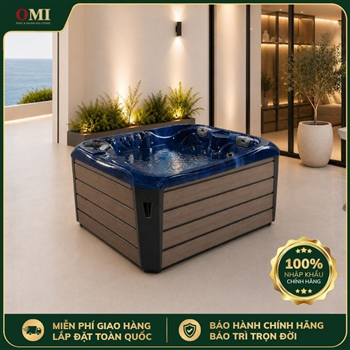 BỒN TẮM SỤC GIA ĐÌNH OMI OM-608 - 3 GHẾ (2 NẰM 1 NGỒI)